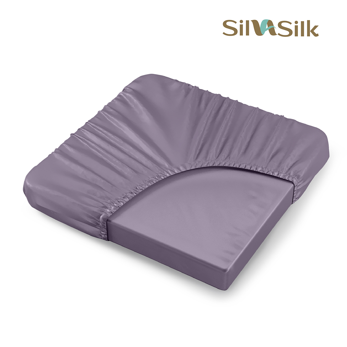 Простыня на резинке SilvaSilk | ПРОСТЫНЯ НА РЕЗИНКЕ SILVA SILK, 100% LYOCELL 310ТС, "PURPLE"